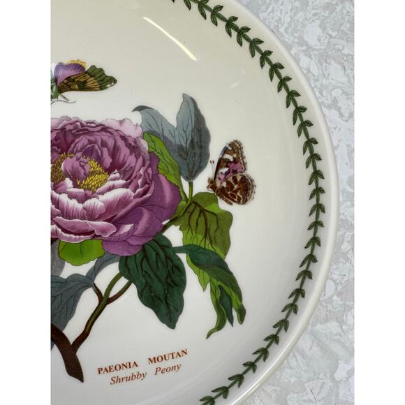 Portmeirion Vintage Botanic Garden England 9" 'Peony' Individual Pasta Bowl - Picture 4 of 6